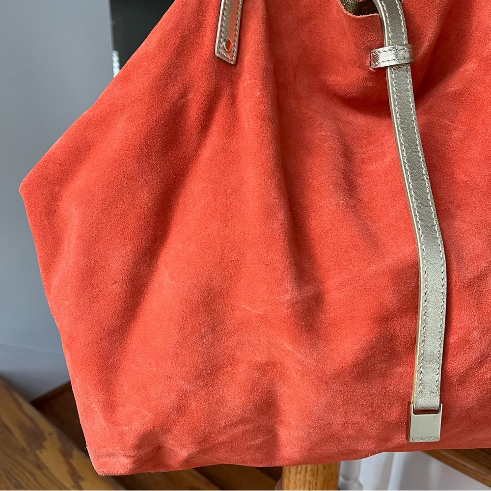 Tiffany & Co. Orange Suede Reversible Tote - Picture 2 of 16